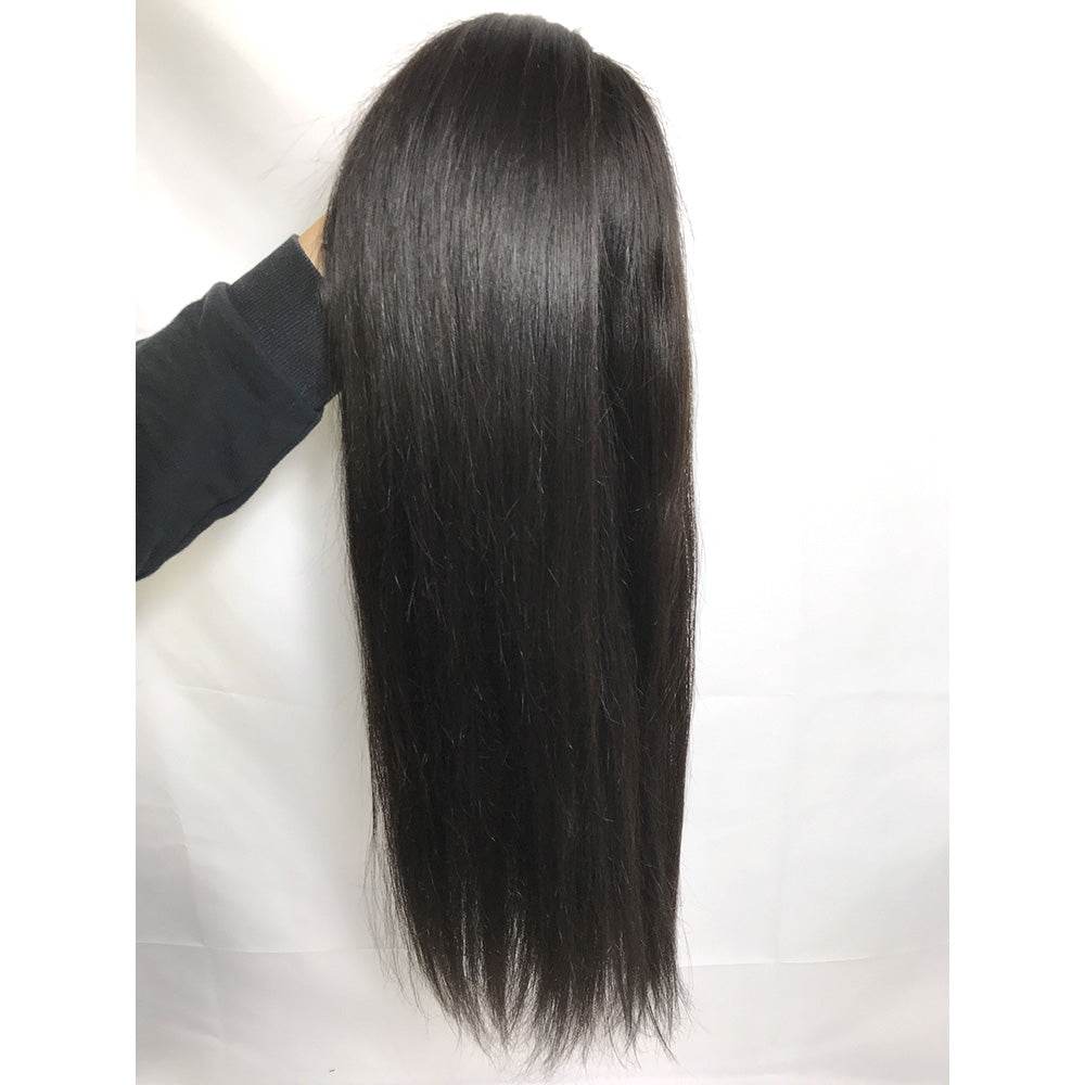 100% Virgin Brazilian Hair Straight 4Bundles with Ear to ear Lace Frontal