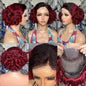200% Density 4x4 Lace Closure Wig Bouncy Curl 100% Virgin Human Hair