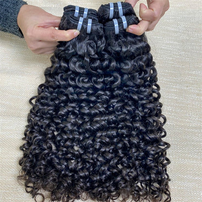 3Bundles/4bundles Raw Hair Italian Curly Brazilian Hair One Donor Hair Cuticle Aligned