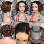 200% Density 4x4 Lace Closure Wig Bouncy Curl 100% Virgin Human Hair