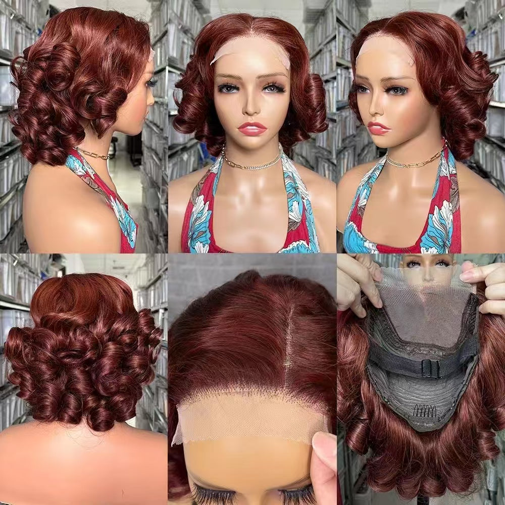 250% Density 5x5 Lace Closure Wig Bouncy Curl 100% Virgin Human Hair