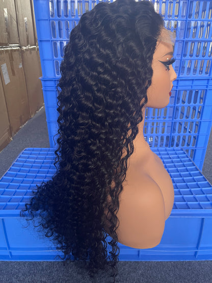 5x5 HD Lace Closure Wig Virgin Brazilian Hair Deep Curly