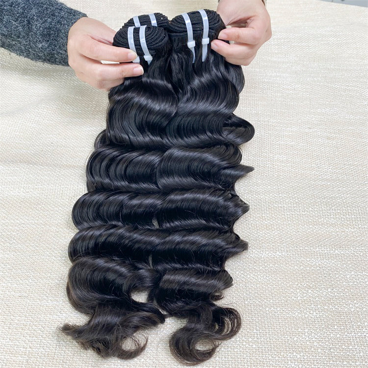 3Bundles/4bundles Raw Hair Loose Deep wave Brazilian Hair One Donor Hair Cuticle Aligned