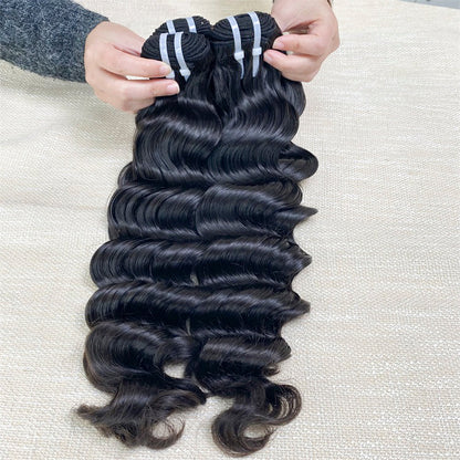 3Bundles/4bundles Raw Hair Loose Deep wave Brazilian Hair One Donor Hair Cuticle Aligned