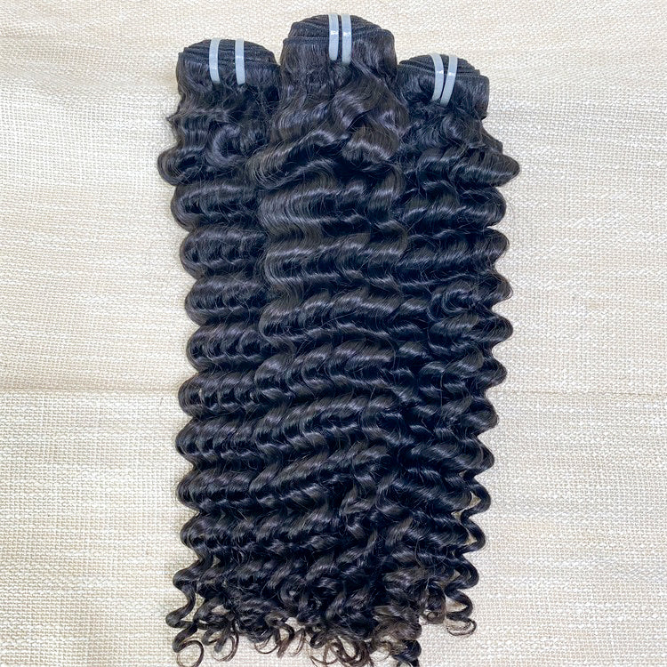 3Bundles/4bundles Raw Hair Deep Wave Brazilian Hair One Donor Hair Cuticle Aligned