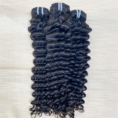 3Bundles/4bundles Raw Hair Deep Wave Brazilian Hair One Donor Hair Cuticle Aligned