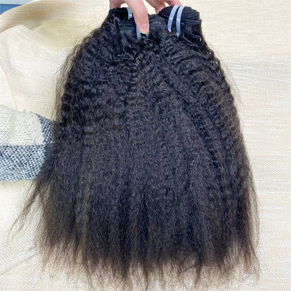3Bundles/4bundles Raw Hair Kinky Straight Brazilian Hair One Donor Hair Cuticle Aligned