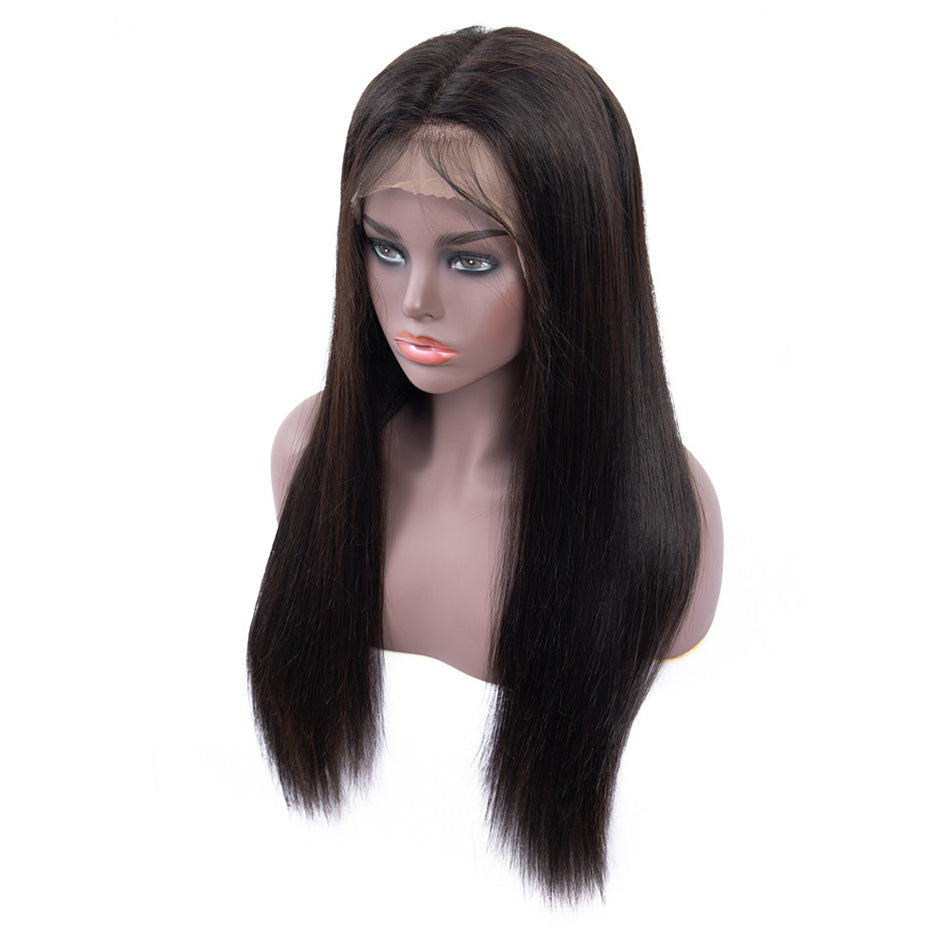 4x4 HD Lace Closure Wig Silky Straight Can Bleached Knots