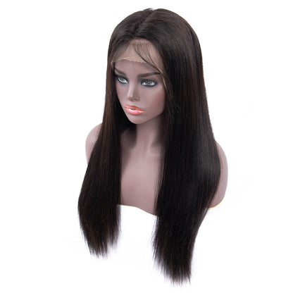 4x4 HD Lace Closure Wig Silky Straight Can Bleached Knots