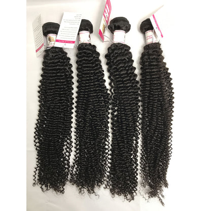 100% Virgin Brazilian Hair Kinky Curly bundles with Ear to ear Lace Frontal