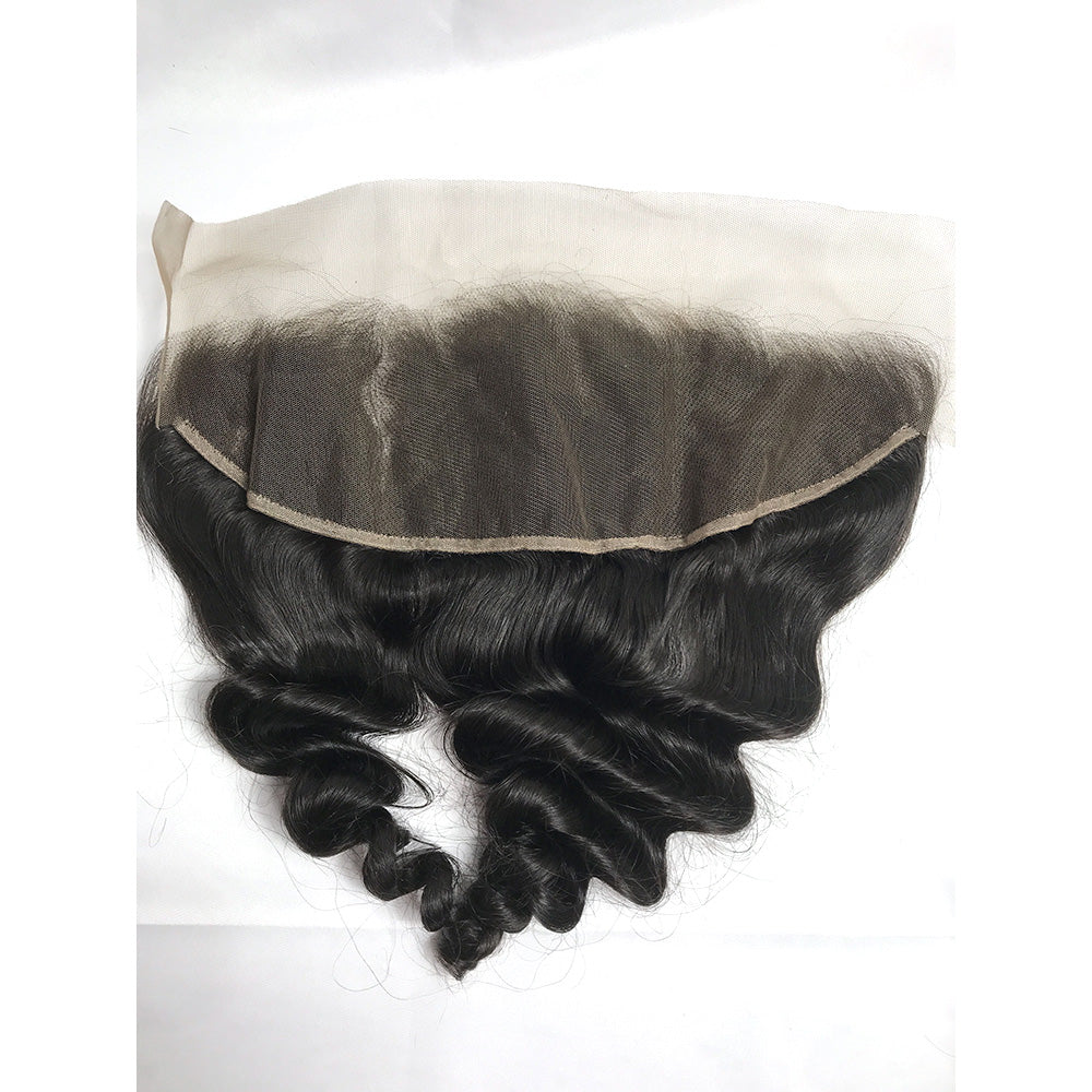 100% Virgin Brazilian Hair Loose Wave bundles with Ear to Ear Lace Frontal