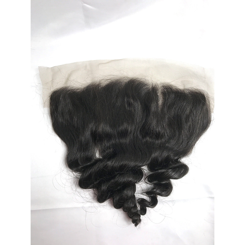 100% Virgin Brazilian Hair Loose Wave bundles with Ear to Ear Lace Frontal