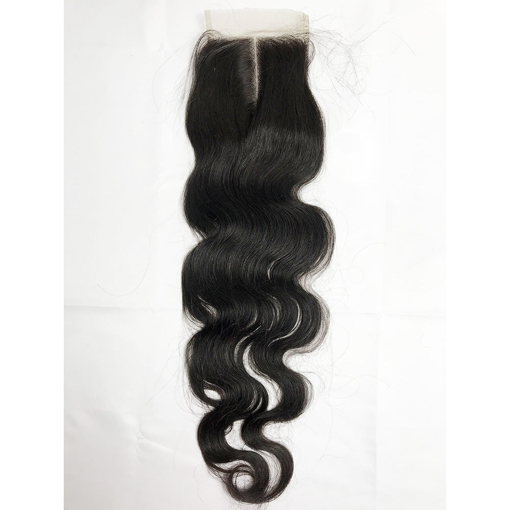 100% Virgin Brazilian Hair Body wave 4bundles with Top Lace Closure