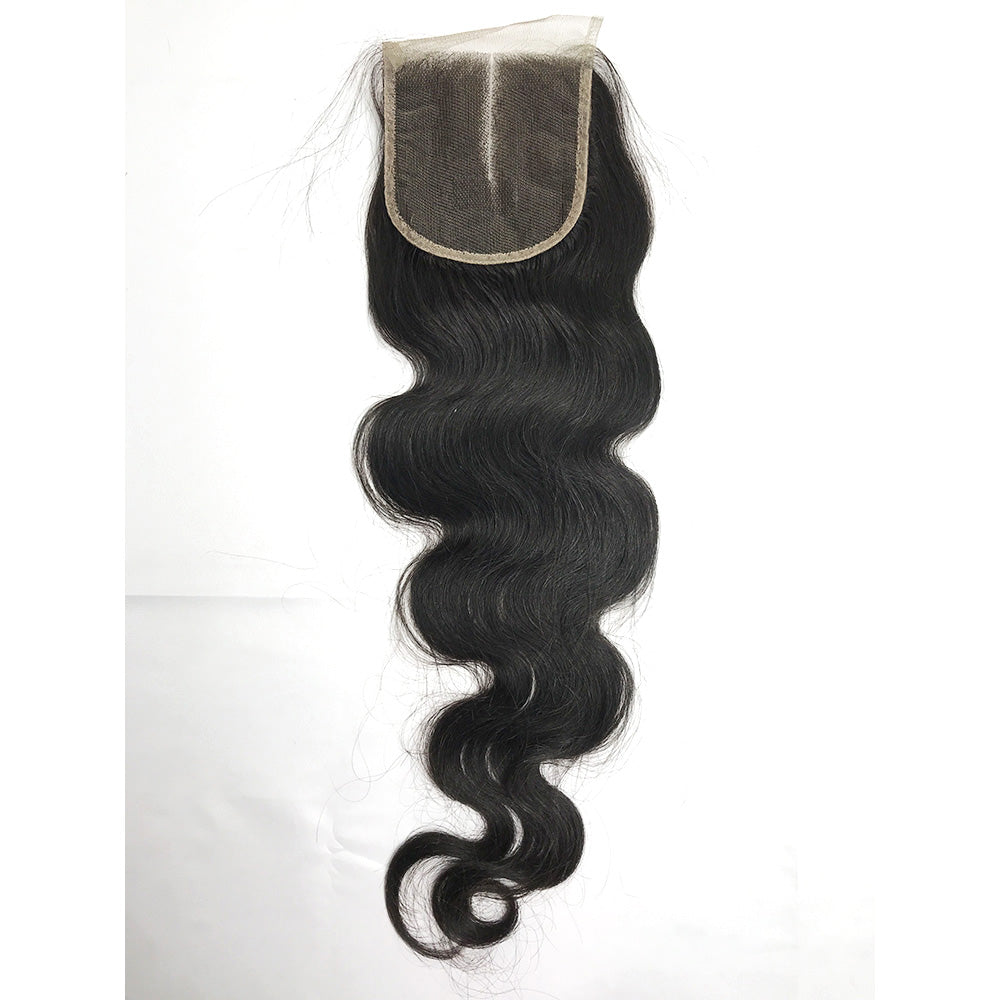 100% Virgin Brazilian Hair Body wave 4bundles with Top Lace Closure
