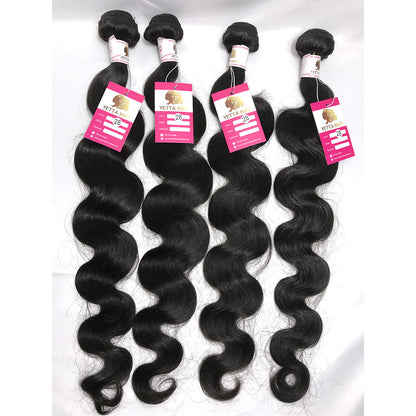 100% Virgin Brazilian Hair Body wave 4Bundles with Ear to ear Lace Frontal