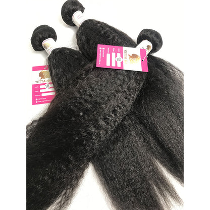 3Bundles/4bundles Kinky Straight 100% Virgin Brazilian Human Hair Weave
