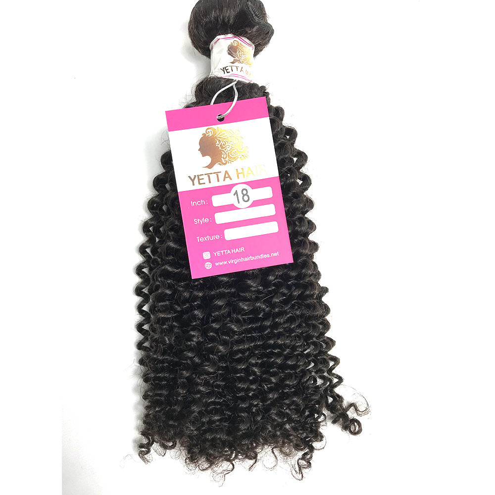 100% Virgin Brazilian Hair Kinky Curly bundles with Top Lace Closure