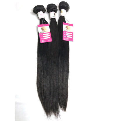 100% Virgin Brazilian Hair Straight bundles with 6x6 HD Lace Closure