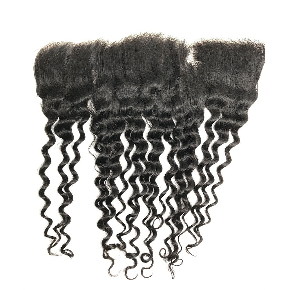 100% Virgin Brazilian Hair Deep wave bundles with Big Lace Frontal