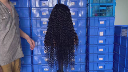 13x4 HD Lace Frontal Wig Natural Curly 100% Brazilian Hair Human Hair