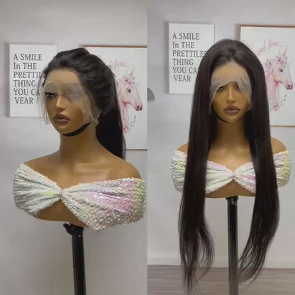 360 Lace Wig Silky Straight can be Ponytailed No shedding